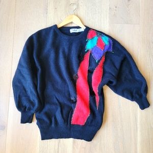 Vintage Carducci Angora Bat Sleeve Sweater
